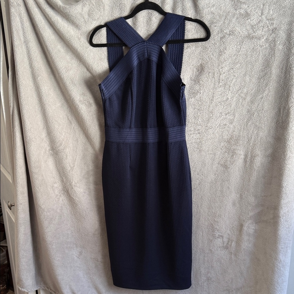 New York & Company Navy Backless Dress